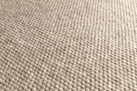 Groot vlakgewoven 100 % vervilt wol vloerkleed kleed carpet karpet beige 250 x 350 cm