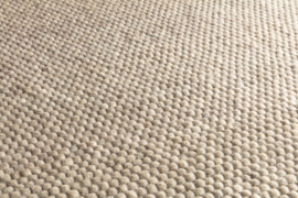 Loook Groot handgewoven 100 % vervilt wol vloerkleed kleed carpet karpet beige 140 x 200 cm