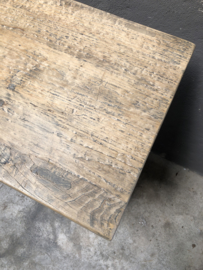 Stoere vergrijsd houten Sidetable tafel kast ladekast ladekast landelijk Harlem sober stoer lade la oud hout haltafel