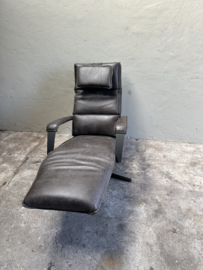 Stoere Afrika leren relaxfauteuil relax fauteuil stoel sta-op lounge ligstoel kleur Moro