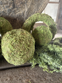 Mooi bol mos moss 15 cm bal bollen ballen decoratie bol groen
