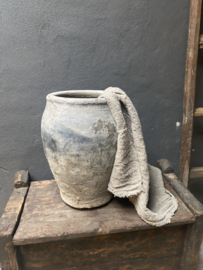 Grote grijs grijze stenen pot kruik vaas stoer landelijk