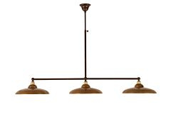 Frezoli Vechia bruin patina koper met 3 koperen kap 35 cm
