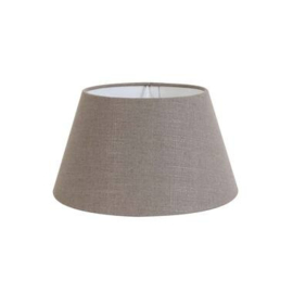 Lampekap rond lever linnen beige taupe landelijk kap kapje 45-35-25 cm