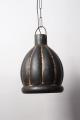 Stoere industriele hanglamp lamp korf S smal small klein stallamp bruin pompkin pompoen model korflamp fabriekslamp industrieel grijs grijze metaal metalen landelijk zink staal metaal grijs