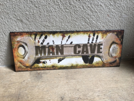 Tekstbord men man cave metalen wandbord reclamebord garage plaat wandplaat wandpaneel