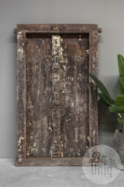 Oude houten deur poort kozijn landelijk stoer wandpaneel wanddecoratie