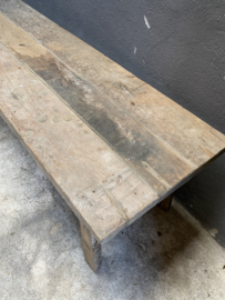 Landelijke vergrijsd houten salontafel tafel 150 x 50 x H46 cm