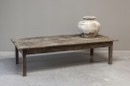 Grote originele oude vergrijsd houten salontafel tafel 169 x 77 x H45 cm landelijk stoer sober