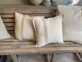 Stoere kelimkussen kussen kelim  beige linnen  50 x 50 cm