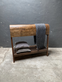 Houten bok standaard kleed plaid rek hout kleden vintage display paard standaard landelijk vintage