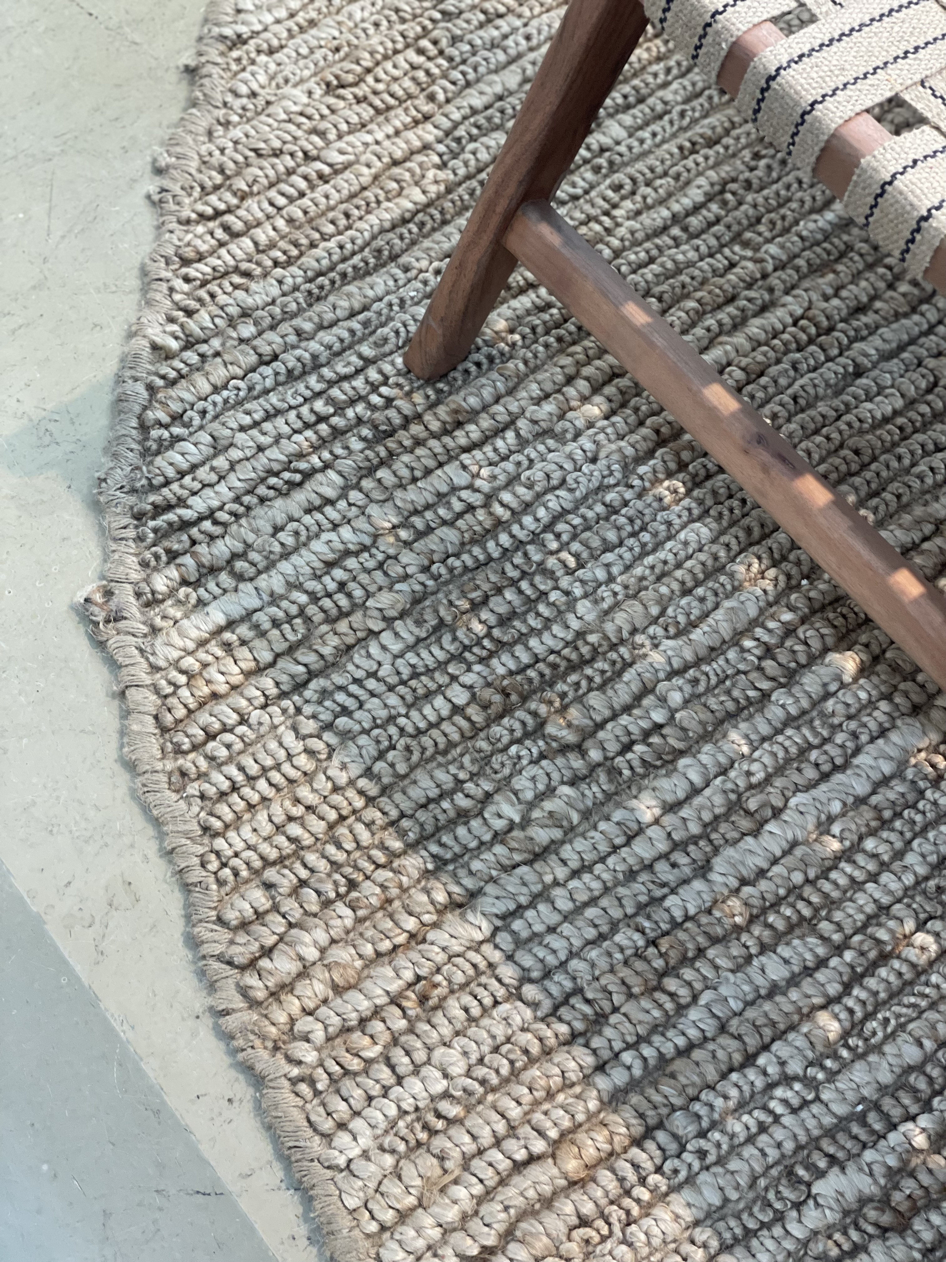 Stoer grof jute kleed vloerkleed rechthoekig POMAX 240x 180 cm landelijk naturel
