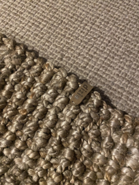 Heel grof jute kleed vloerkleed 230 x 160 cm dixie deurmat carpet tapijt landelijk stoer vintage boho rug