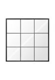 Zwart metalen spiegel tuinspiegel 90 x 90 cm Stalraamspiegel stalraam