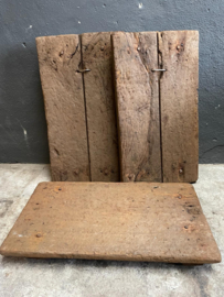 Robuuste oude stoere plank dienblad tray landelijk industrieel