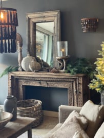 Hele gave oude houten Sidetable Voorzetschouw schouw haard wandmeubel schouw dressoir landelijk