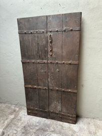 Prachtige grote oude houten deur poort wandpaneel wanddecoratie landelijk stoer 169 x 90 cm
