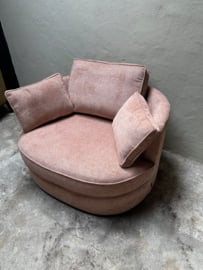 Urban Sofa Rosa Fauteuil roze stoffen bank lounge