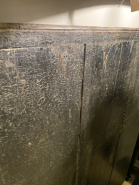 Authentiek zwart vergrijsd oud houten paneel krijtbord  schoolbord wanddecoratie wandpaneel tafelblad Luik landelijk stoer