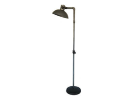 Metalen vloerlamp staande lamp 160 cm industrieel vintage landelijk zwart grijs stoer