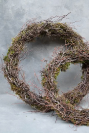 Naturel natural moss wreath thin wild bonsai krans 50 cm