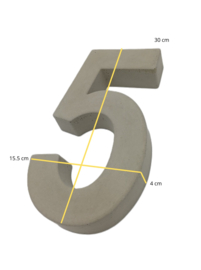 huisnummer beton 30 cm