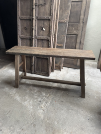 Stoere oud houten Sidetable wandtafel buro bureau landelijk stoer 140 cm