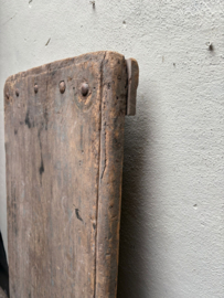 Heel gaaf vergrijsd houten werkblad tafelblad workmate 182 x 58 x 4 cm landelijk stoer robuust vintage industrieel