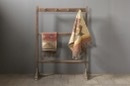 Orgineel staand houten rek kapstok plaid rek dekenrek staande plaidrek landelijk stoer oud H156 x 110 x 35 cm