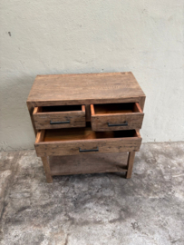 Truckwood railway oud houten wandtafel sidetable kast ladenkast hal landelijk stoer industrieel SEP H85 x B75 X D40 cm