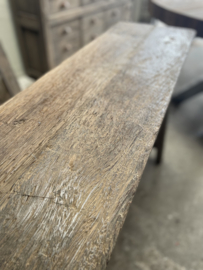 Stoere oud houten Sidetable wandtafel buro bureau landelijk stoer 140 cm