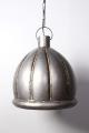 Stoere industriele hanglamp lamp korf M medium middelmaat middel stallamp bruin pompkin pompoen model korflamp fabriekslamp industrieel grijs grijze metaal metalen landelijk zink staal metaal grijs