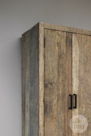 Oud vergrijsd truckwood railway houten Badkamermeubel badkamerkast kast wastafelmeubel kast toiletmeubel 200 x 60x 40 cm badkamer badmeubel SEP