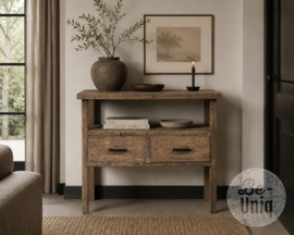 Truckwood houten sidetable ladekast landelijk stoer H90 x B100 x D45 cm SEP