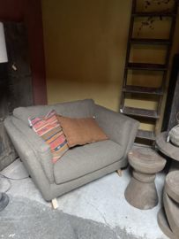 Nova armchair  wide Heather stof 6 olive brown SITS fauteuil fauteuils stoel stoelen