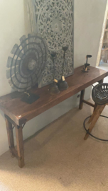 Oude landelijke industriële tafel Sidetable  wandmeubel klaptafel 170 x 40 x 80 cm buro bureau klaptafel werkbank werktafel oud vintage stoer