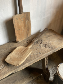 Hoffz oude houten vergrijsde schep meelschep ornament landelijk stoer