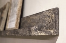 Lange houten wandplank plank wandconsole grijs antraciet mat zwart landelijk vergrijsd fotoplank hout stoer 100 cm