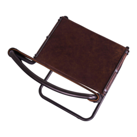Industrieel metalen eetkamerstoel stoel stoelen met leren zitting bruin stoer landelijk industrieel 52 X 52 X 84 cm