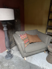 Nova armchair  wide Heather stof 6 olive brown SITS fauteuil fauteuils stoel stoelen