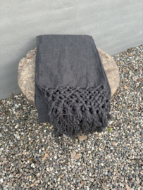 Prachtige plaid 230 x 150 cm Antreciet grijs warme tinten kleed deken