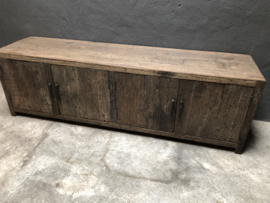 Stoer railway houten tv-meubel dressoir sidetable televisiekast kast 180 x 45 x H55 cm wandmeubel landelijk industrieel  Bonn