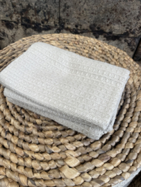 Set van 3 theedoeken handdoek keukendoek 70 x 50 cm theedoek 100% katoen cotton wafel beige landelijk stoer