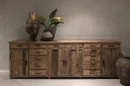 Prachtig mega groot stoer grof houten kast ladekast met deurtjes Dressoir keukenblok ladekast Brussel deurtjes tv kast televisiemeubel landelijk robuust industrieel 275 x 50 x H95 cm