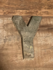 Sloophouten Houten letter Y letters hout landelijk stoer vintage kleur naturel industrieel