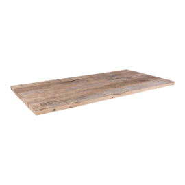 Los houten tafelblad oud Europees eiken 240 x 100 x 4,5 cm landelijk stoer robuust blad tafel