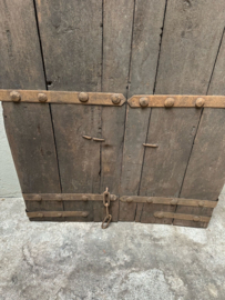 Prachtige grote oude houten deur poort wandpaneel wanddecoratie landelijk stoer 170 x 89 cm