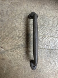 Zware kwaliteit gietijzeren deurknop handgreep groot greep oneven strak bruin beugel handvat bruin klink deurklink