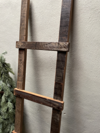 Houten ladder laddertje rek landelijk stoer vintage 180 x 40 cm
