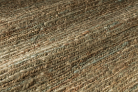 Groot vlakgewoven 100 % hennep vloerkleed kleed carpet karpet green 250 x 350 cm